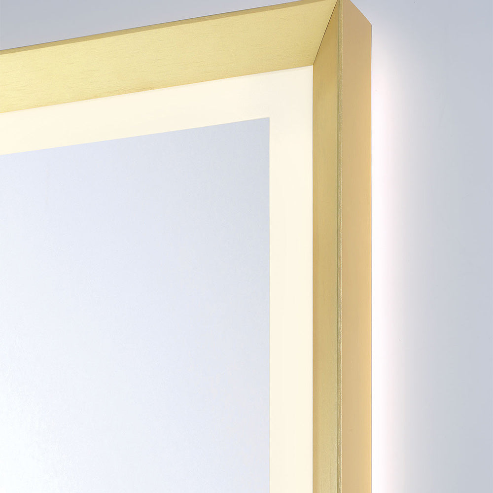Artell Rectangle LED Wall Mirror in Detail.