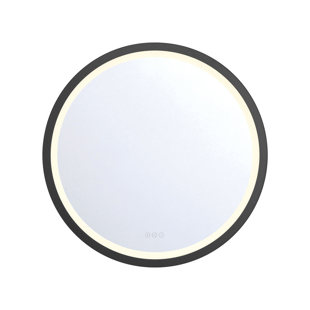 Artell Round LED Wall Light in Black (32-Inch).