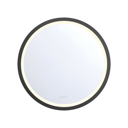 Artell Round LED Wall Light in Black (32-Inch).