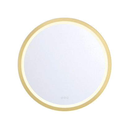Artell Round LED Wall Light in Gold (32-Inch).