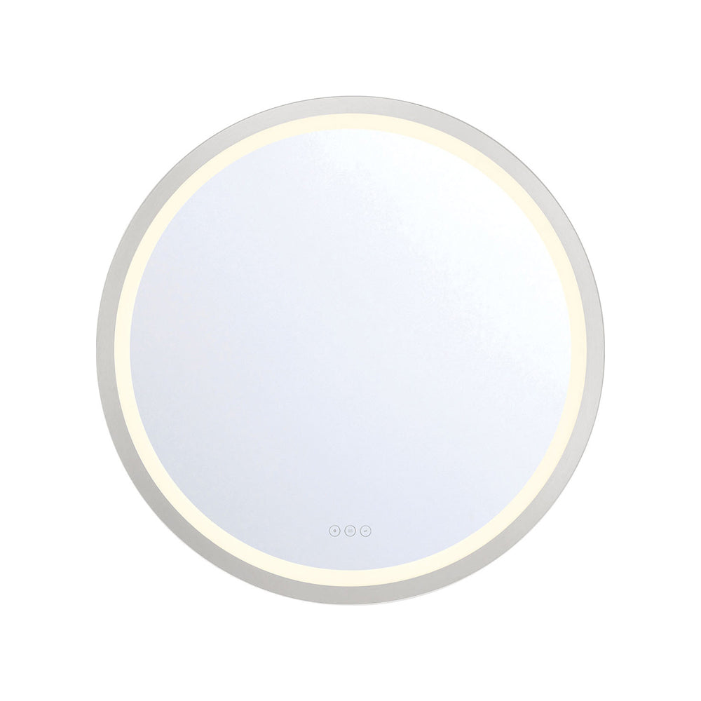 Artell Round LED Wall Light in Silver (32-Inch).