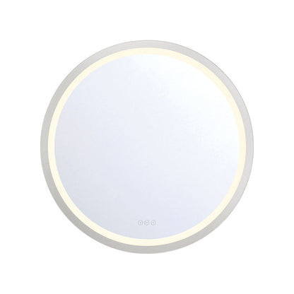 Artell Round LED Wall Light in Silver (32-Inch).