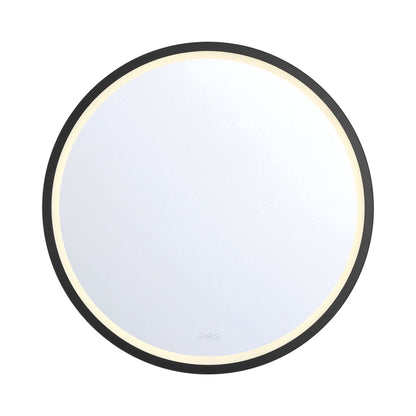 Artell Round LED Wall Light in Black (42-Inch).