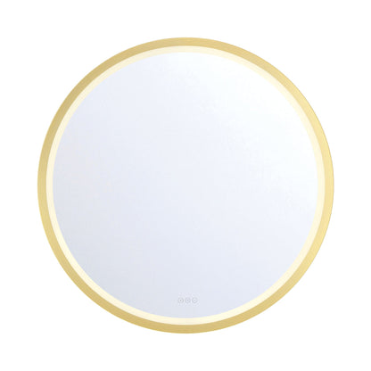 Artell Round LED Wall Light in Gold (42-Inch).