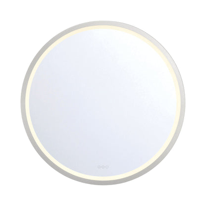 Artell Round LED Wall Light in Silver (42-Inch).