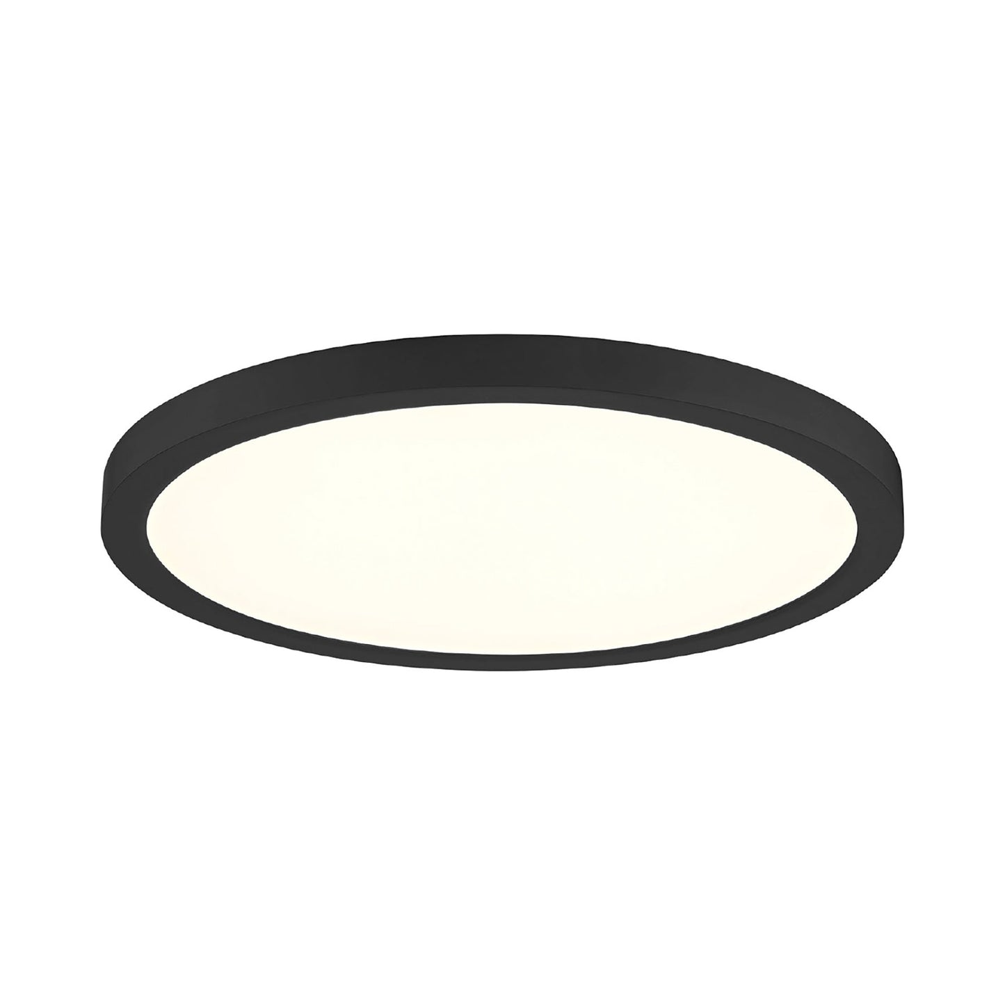 Artemis LED Flush Mount Ceiling Light in Black (15-Inch).