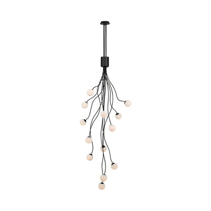 Athena LED Chandelier in Matte Black.
