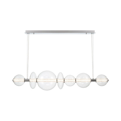 Atomo LED Chandelier in Chrome/Clear (56-Inch).
