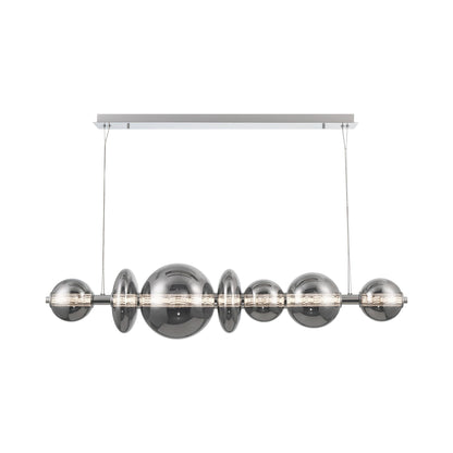 Atomo LED Chandelier in Chrome/Smoke (56-Inch).