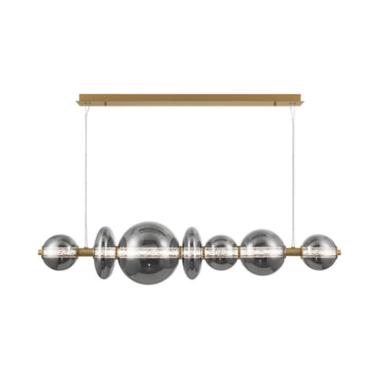 Atomo LED Chandelier in Gold/Smoke (56-Inch).