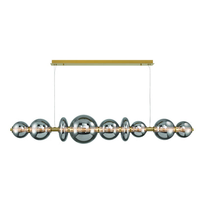 Atomo LED Chandelier in Gold/Smoke (73.5-Inch).