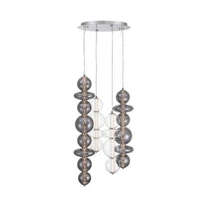 Atomo LED Multi Light Chandelier in Chrome.