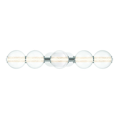 Atomo LED Wall Light in Chrome (5-Light).