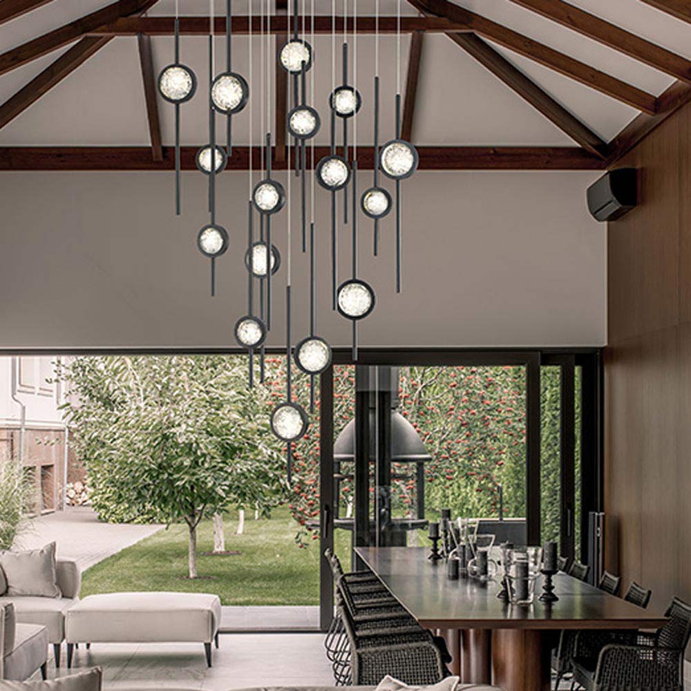 Barletta LED Multi Light Pendant Light in living room.