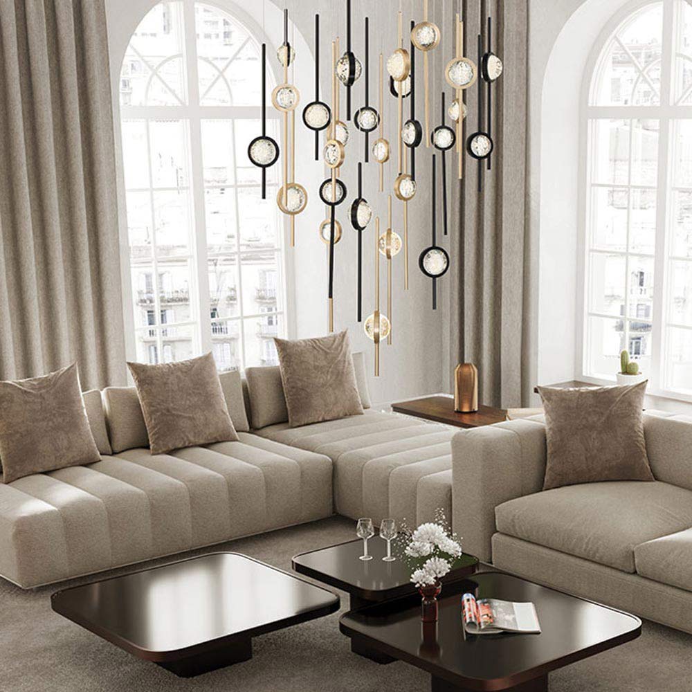Barletta LED Multi Light Pendant Light in living room.