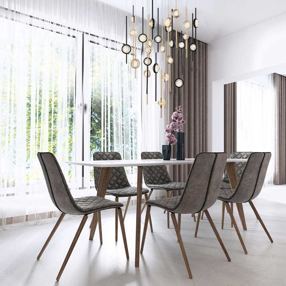 Barletta LED Multi Light Pendant Light in dining room.