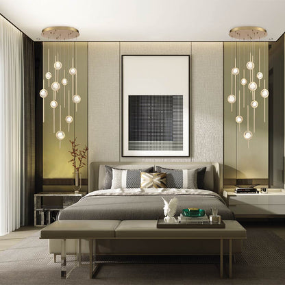 Barletta LED Multi Light Pendant Light in bedroom.