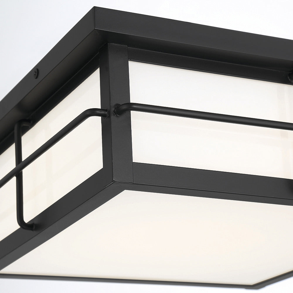 Bensa Outdoor LED Flush Mount Ceiling Light in Detail.