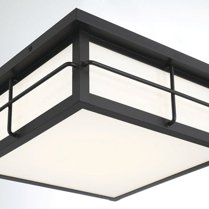 Bensa Outdoor LED Flush Mount Ceiling Light in Detail.