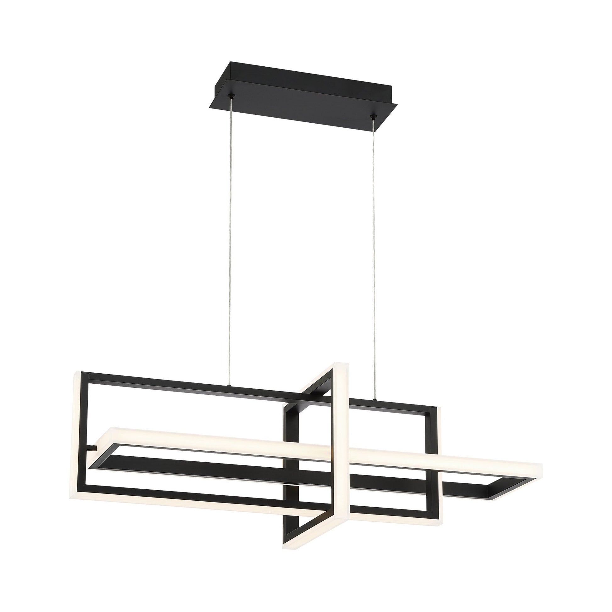 Bordo LED Linear Chandelier in Matte Black (Small).