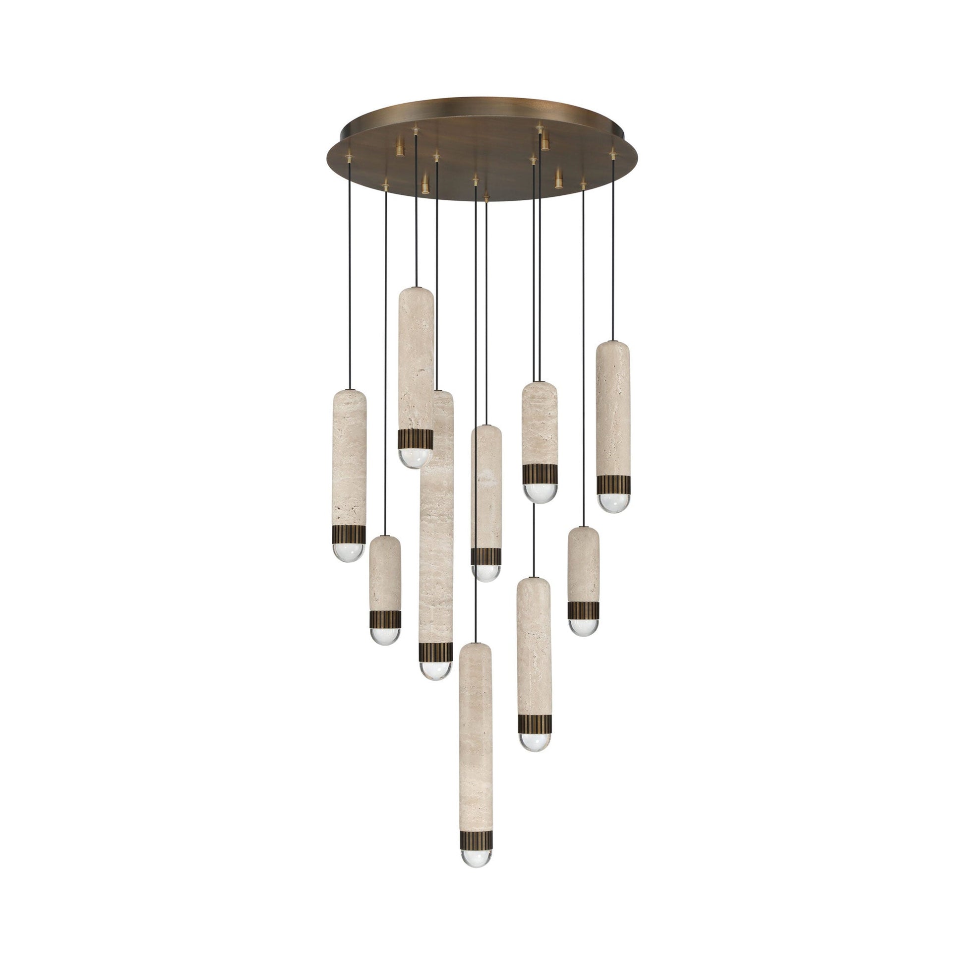 Cambre LED Chandelier in Antique Brass (10-Light).