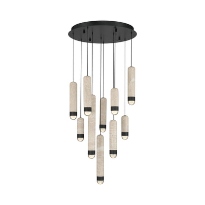 Cambre LED Chandelier in Matte Black (10-Light).