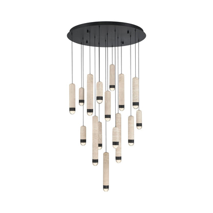 Cambre LED Chandelier in Matte Black (16-Light).