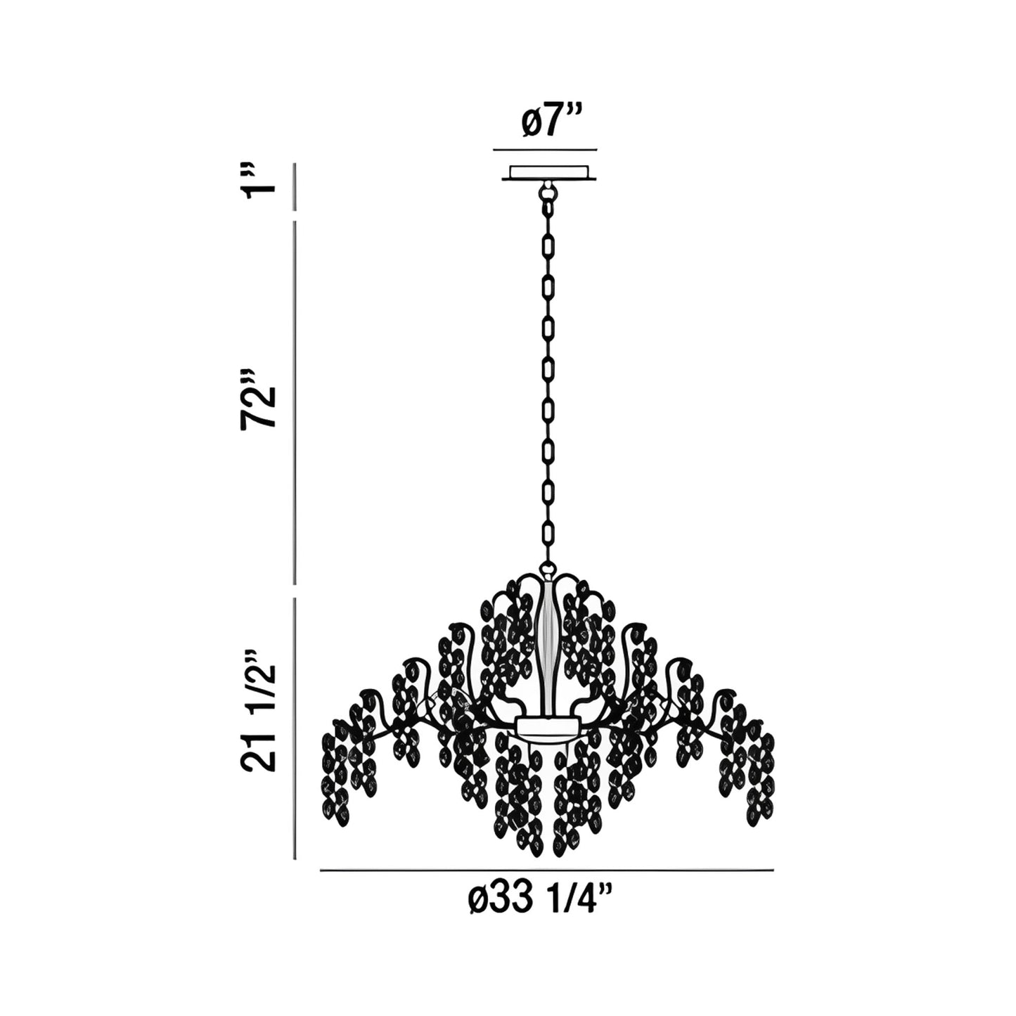 Campobasso Chandelier - line drawing.