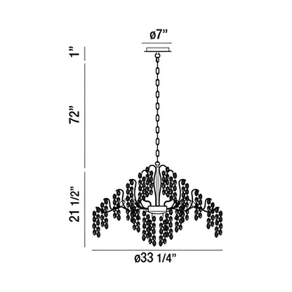 Campobasso Chandelier - line drawing.