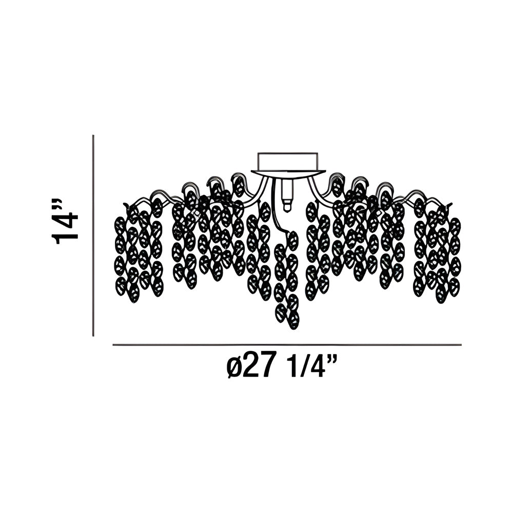 Campobasso Flush Mount Ceiling Light - line drawing.