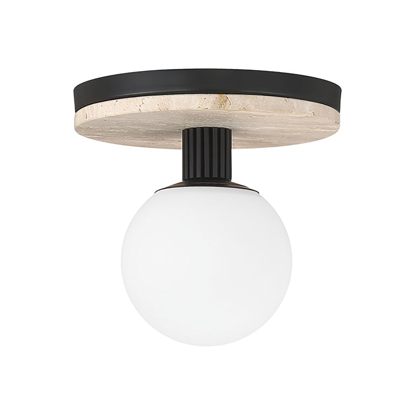 Carnagie LED Flush Mount Ceiling Light in Matte Black (8-Inch).