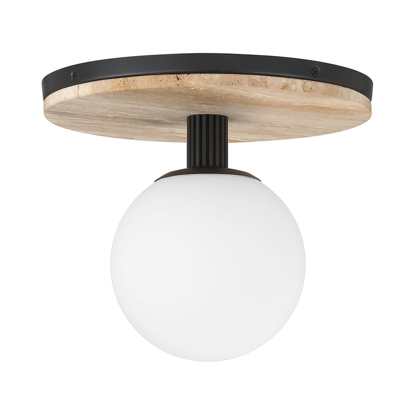 Carnagie LED Flush Mount Ceiling Light in Matte Black (12-Inch).
