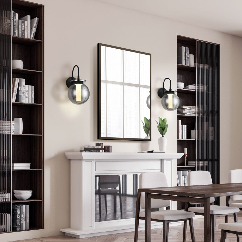 Caswell Outdoor LED Wall Light in living room.