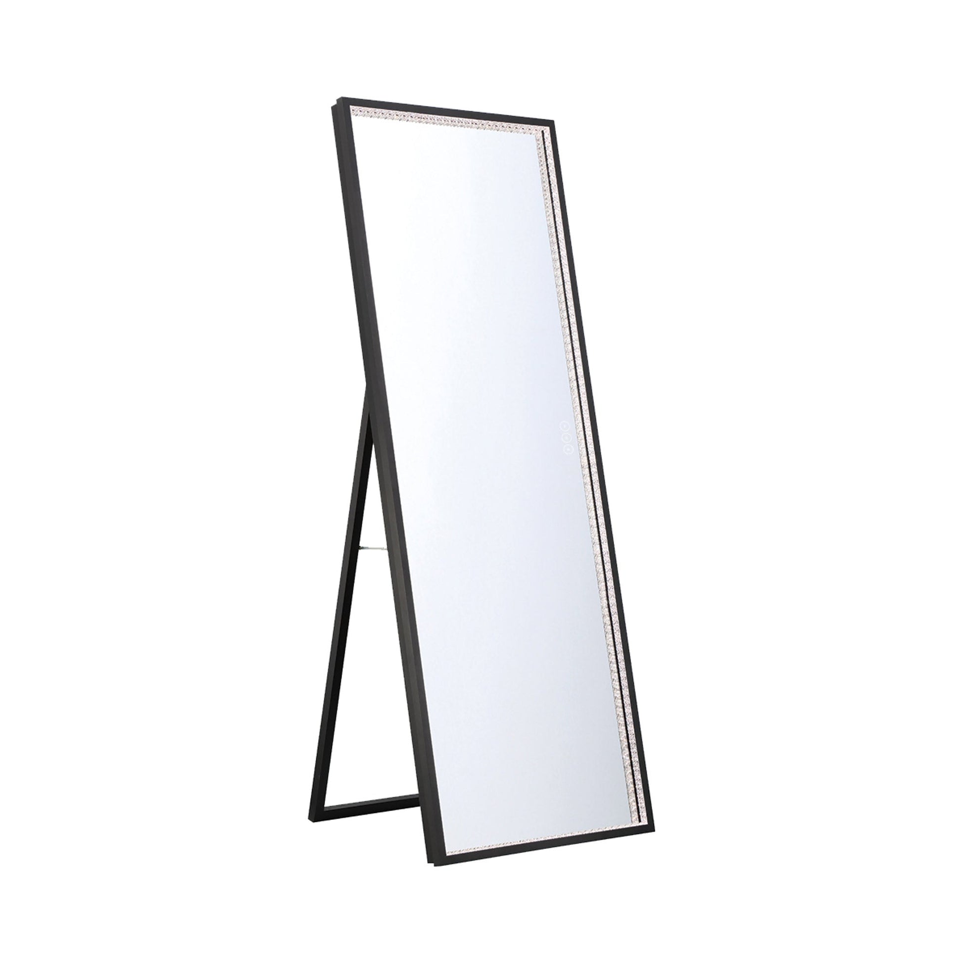 Cerissa LED Floor Mirror in Black.