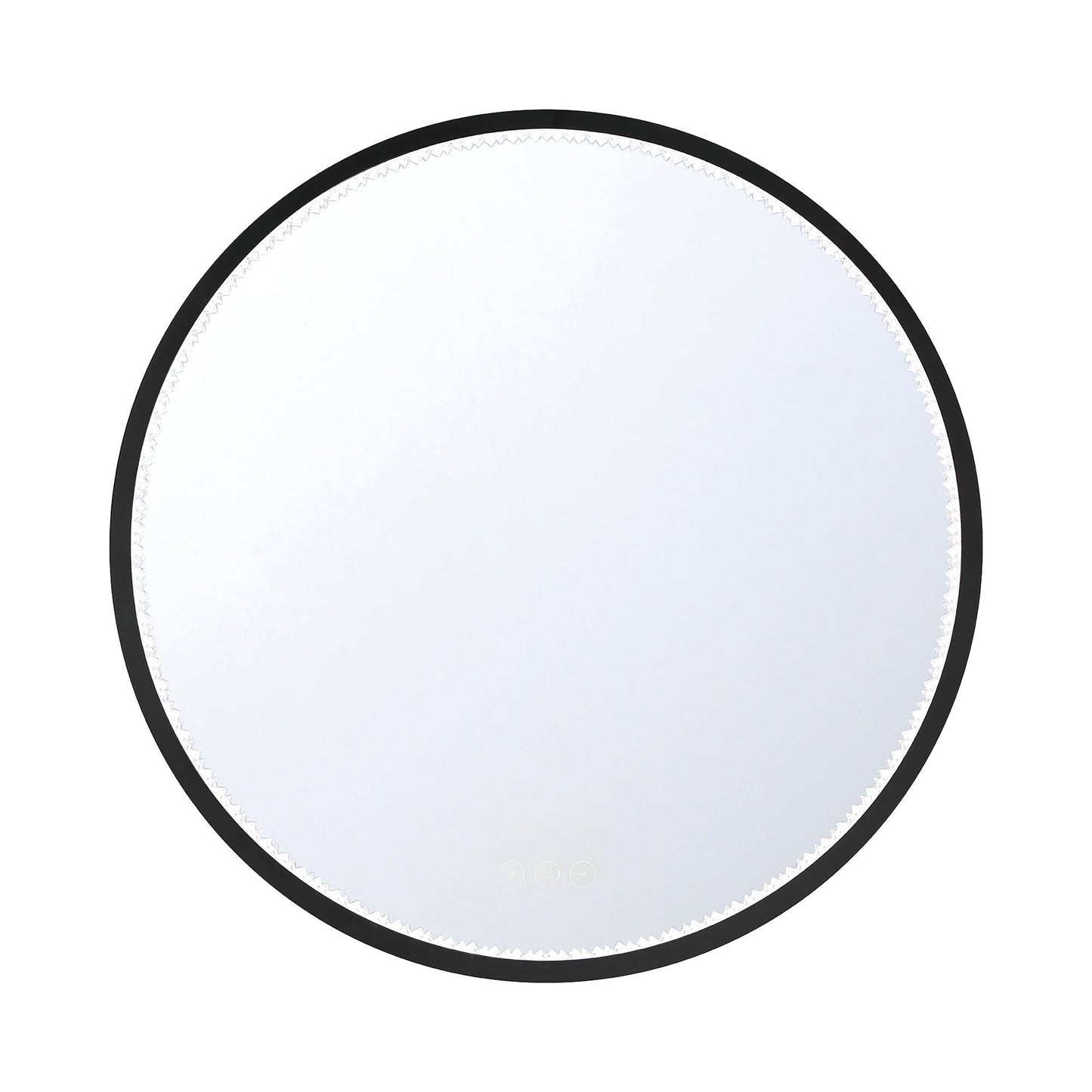 Cerissa Round LED Wall Mirror in Black.