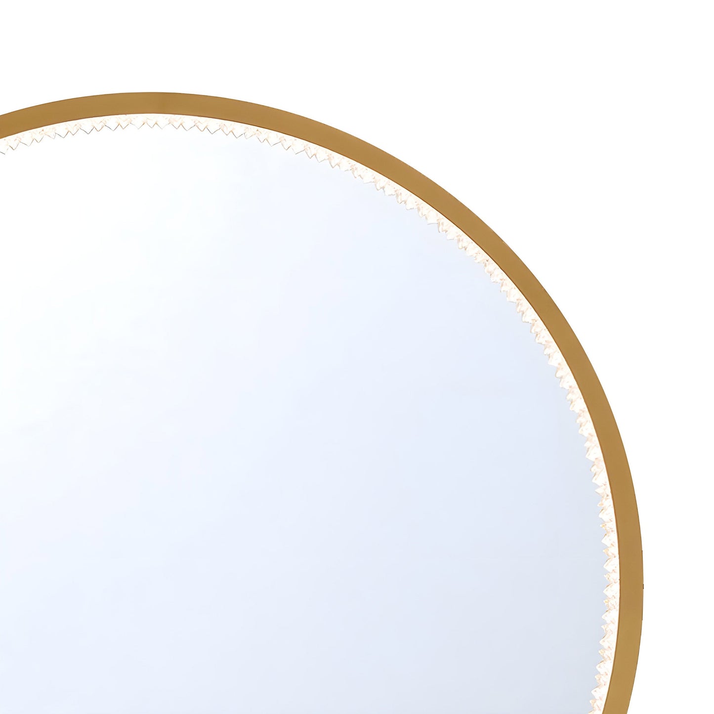 Cerissa Round LED Wall Mirror in Detail.