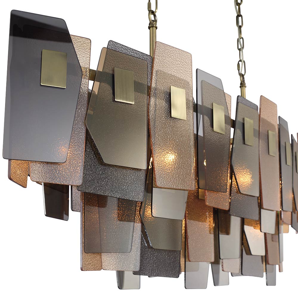 Cocolina Linear Chandelier in Detail.