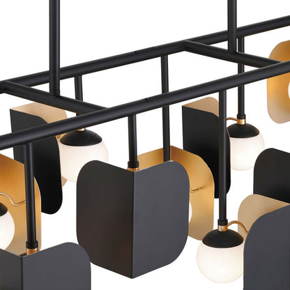 Cornice LED Linear Chandelier in Detail.