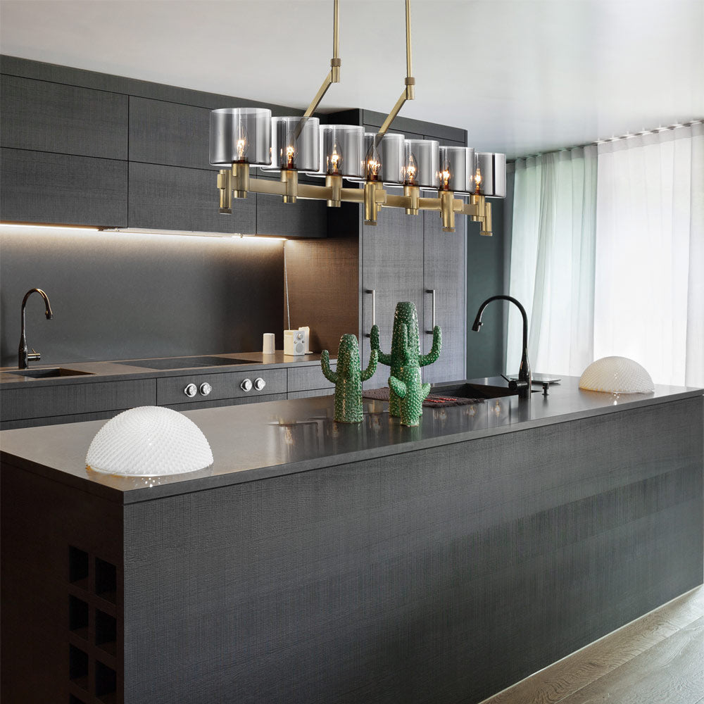 Decato Linear Pendant Light in kitchen.