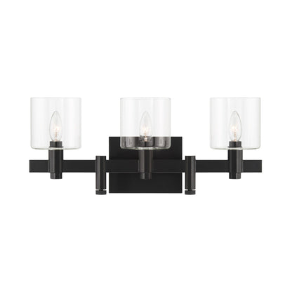 Decato Wall Light in Matte Black (3-Light).