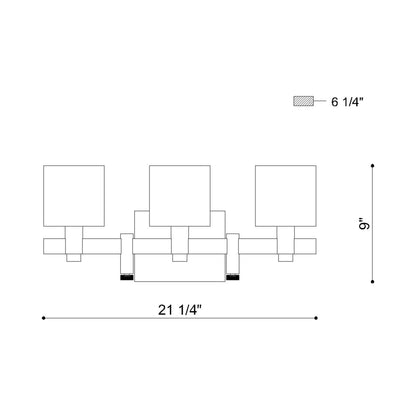 Decato Wall Light - line drawing.
