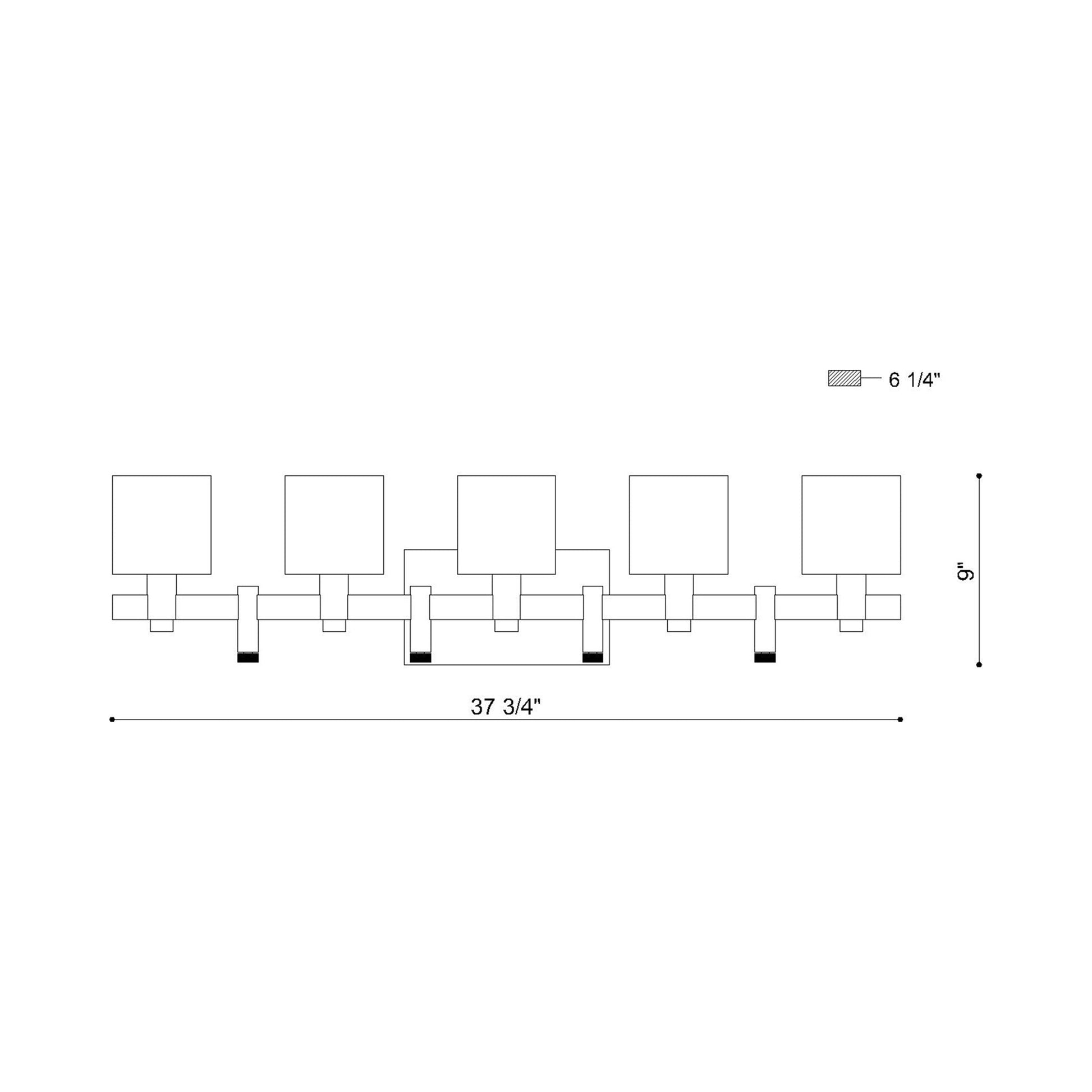 Decato Wall Light - line drawing.