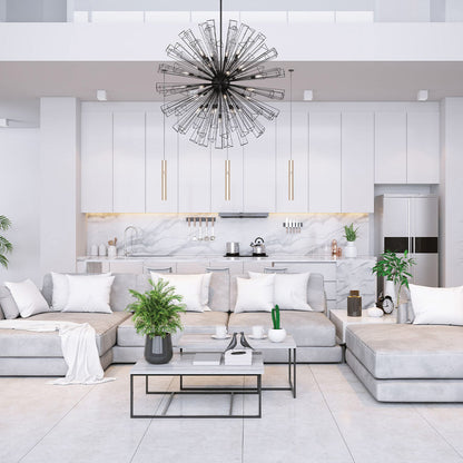 Dendelio Chandelier in living room.