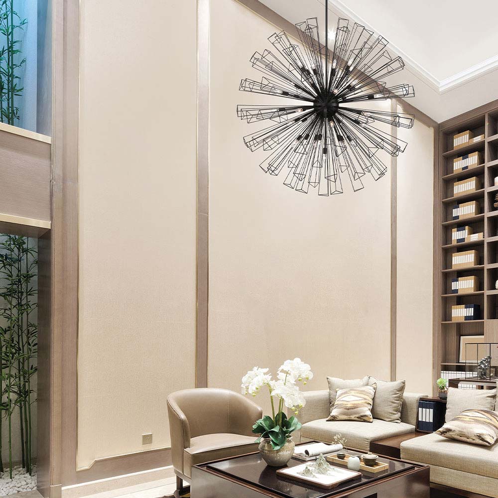 Dendelio Chandelier in living room.