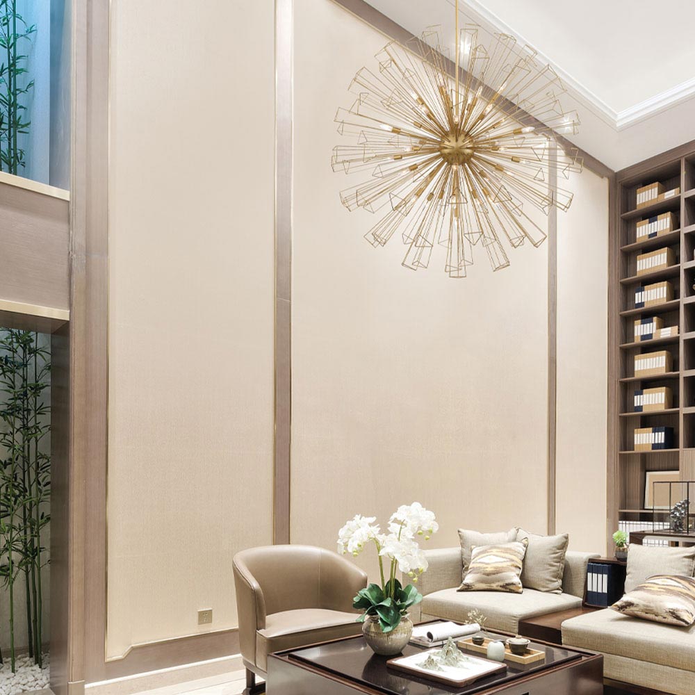 Dendelio Chandelier in living room.