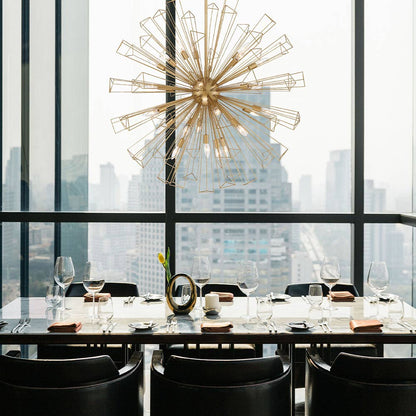 Dendelio Chandelier in living room.