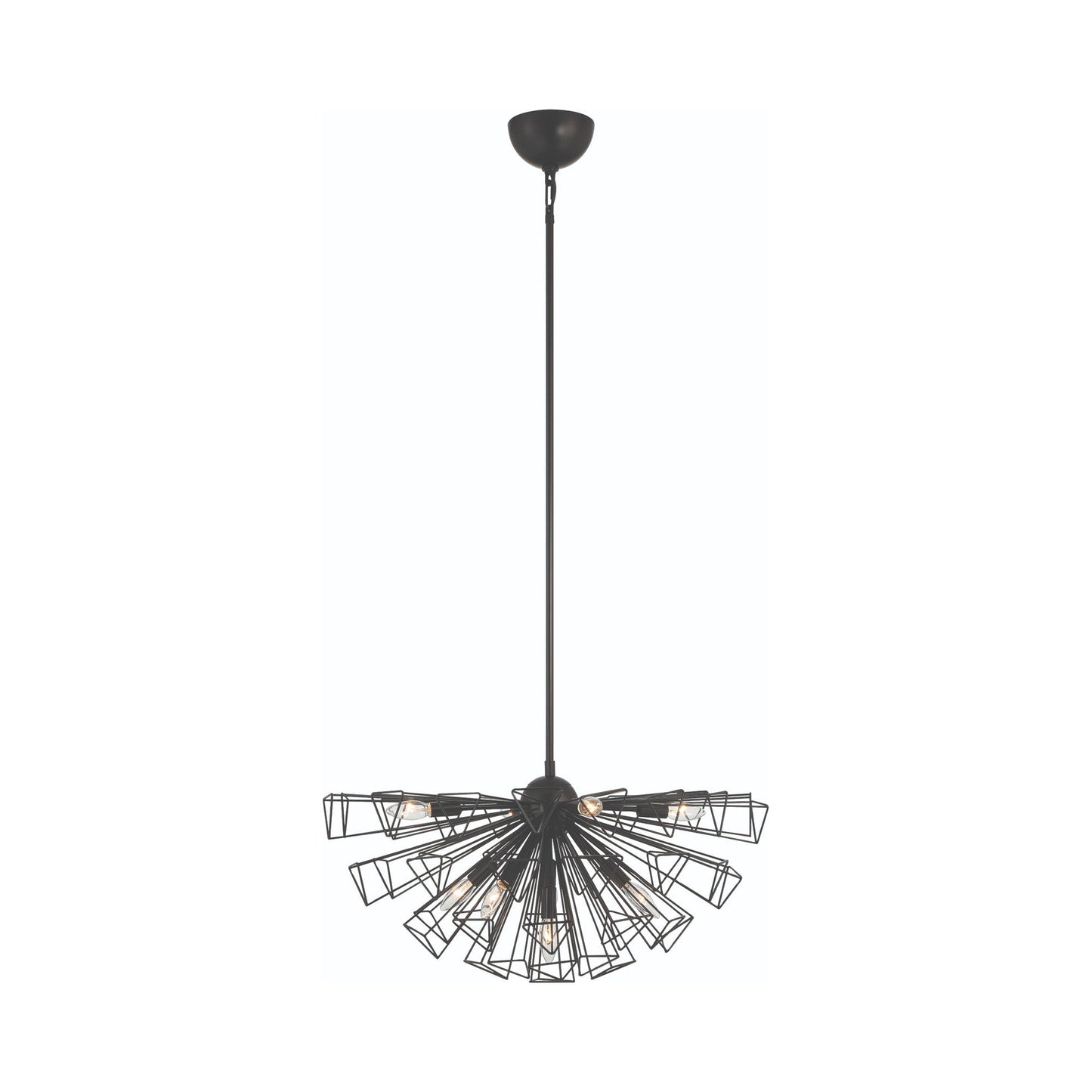Dendelio Semi Flush Mount Ceiling Light in Matte Black.