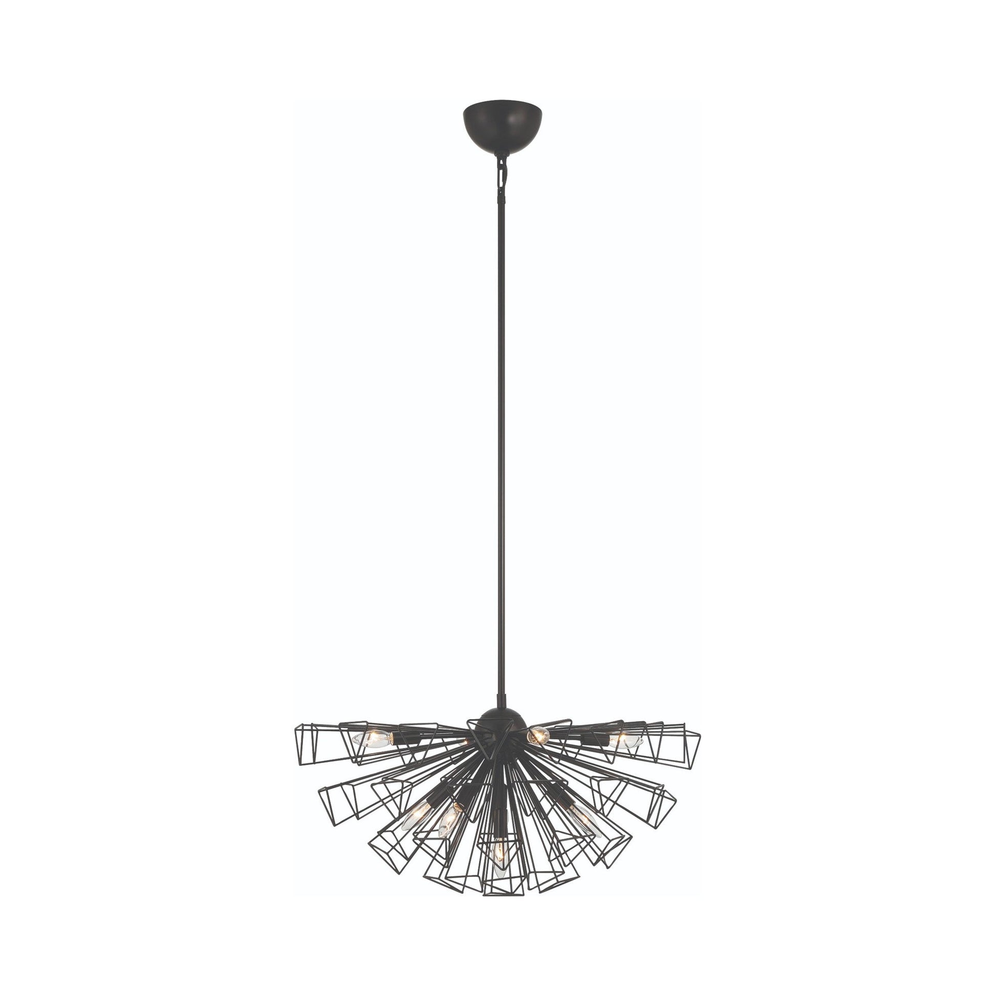 Dendelio Semi Flush Mount Ceiling Light in Matte Black.