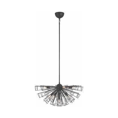 Dendelio Semi Flush Mount Ceiling Light in Matte Black.