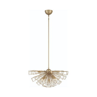 Dendelio Semi Flush Mount Ceiling Light in Matte Gold.
